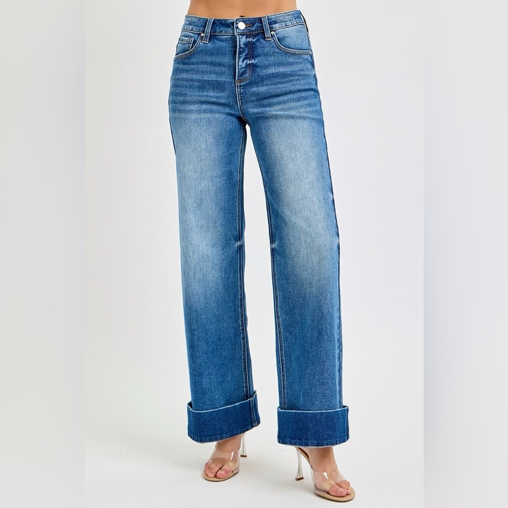 Classic High-Rise Wide-Leg Women’s Jeans - Blue